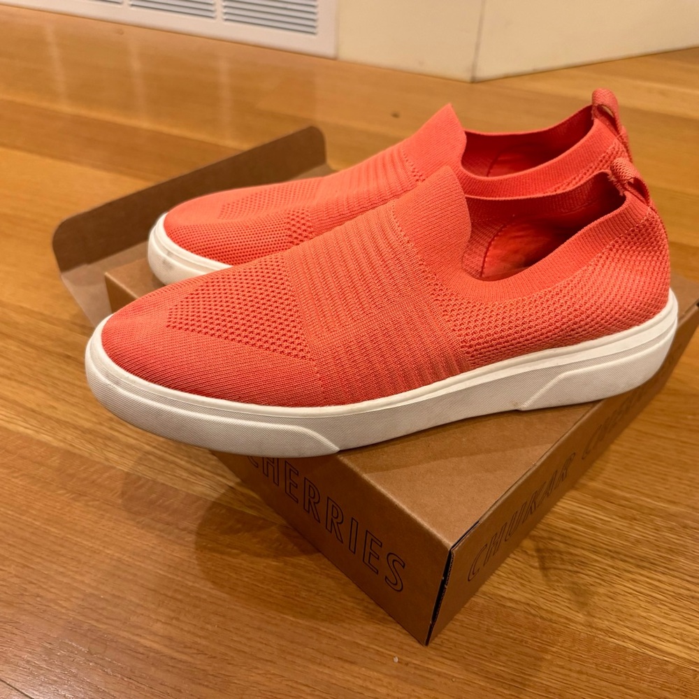 a new day Coral Slip-On Sneakers Size 9 1/2 women’s bright casual Resortwear